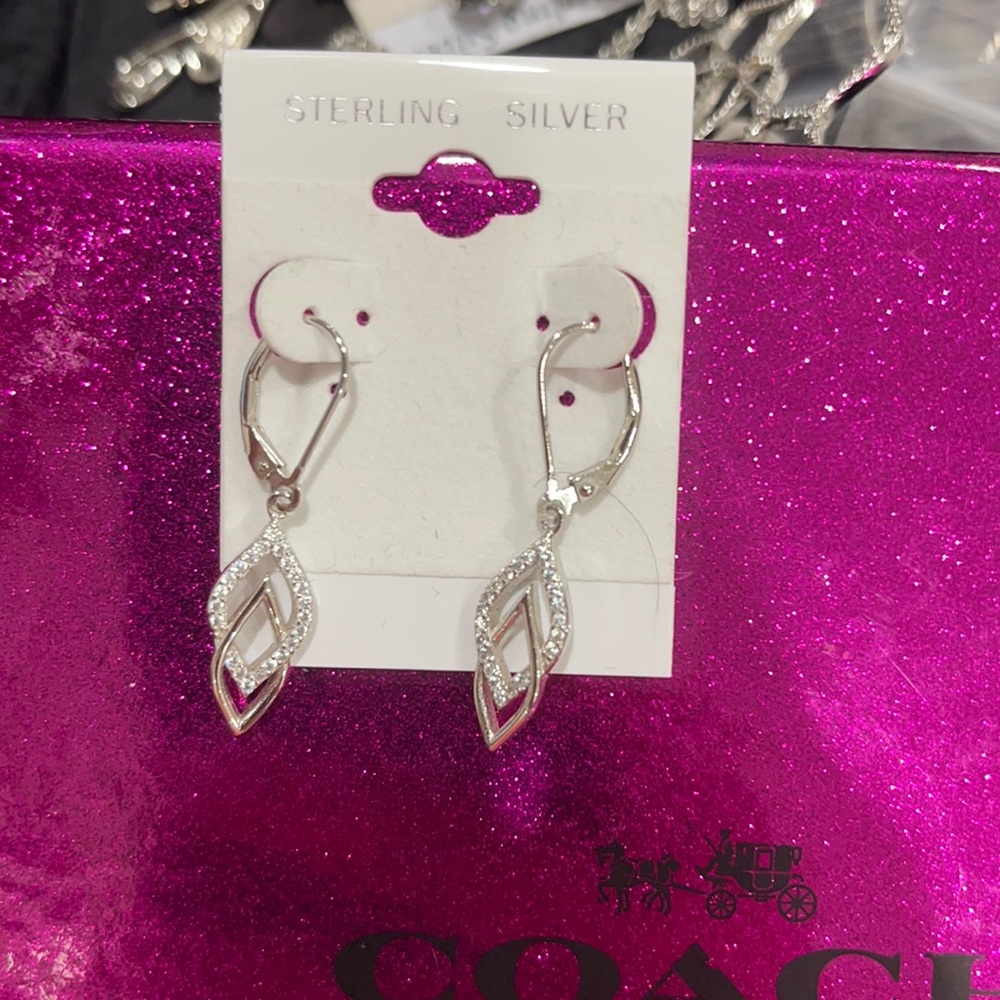 STERLING SILVER- 925 CRYSTAL EARRINGS